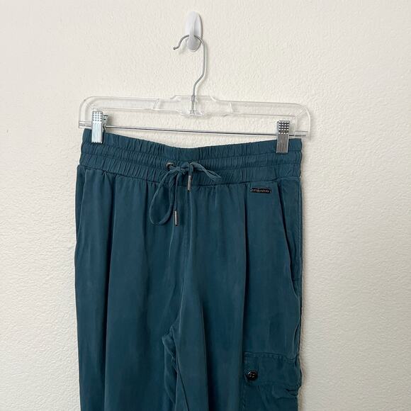 [Sweaty Betty] Teal Stargazer Blue Cargo Jogger Pants Cupro Comfortable Size XS - Picture 5 of 13